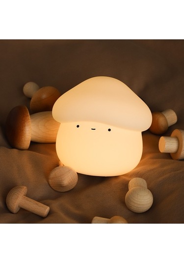 Ulzyvf Silikon Mantar Gece Lambası Pat Işık 15/30 Dakika Gecikmeli Kapama İki Dimmer 1w Led Diğer