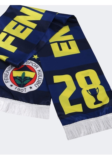 Fenerbahçe Unisex 5 Yildiz Şanli Kanarya Şal Lacivert