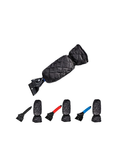 Sones Araca Monteli Kar Küreği Buz Çözücü Temizleme Aleti, Renk: Mavi+eldiven