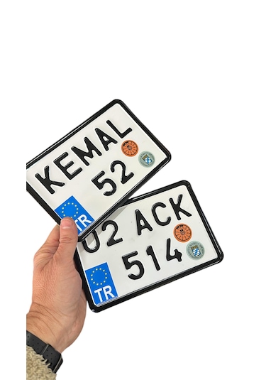 Bisiklet Plaka, Dekor Plaka, 12x18cm Motor Plakası