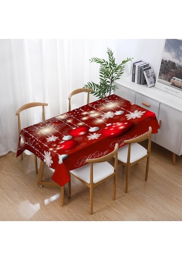 Yeni Yıl Amerikan Servisi Noel Tarzı Tasarım Masa Örtüsü G Diğer