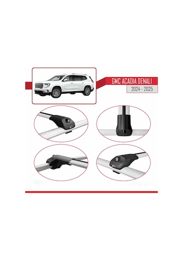 Gmc Acadia Denali 2024-2025 Arası İle Uyumlu Ace-1 Ara Atkı Tavan