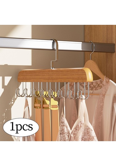 Suntek Dolap Yerden Tasarruf Kaşkorse Elbise Askısı Kaymaz Premium Eşarp Askısı Ahşap Çok Renkli