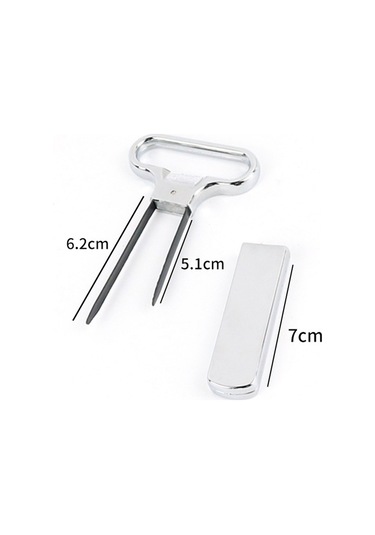 Yuntech01 Gümüş İki Uçlu Vintage Şarap Açıcı - Kırık Mantar Kaldırıcı, Taşınabilir Bar Ve Ev Gereci Gümüş