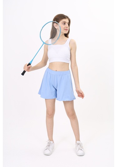 Toontoy Kız Çocuk Şort Mavi