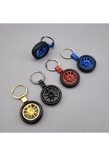 Tekerlek Tasarımlı Anahtarlık Çok Renkli