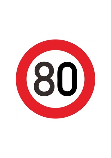 1pc Trafik Uyarı Işareti Hız Sınırı 10 20 30 40 50 60 70 80 90 Km/saat Moto Number 20 30x30cm 1 Piece Set