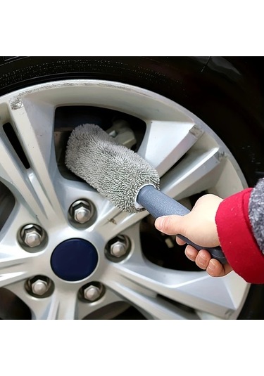 Gateesat Uzun Saplı Lastik Fırçası Araba Yıkama Temizlik Aleti Mavi