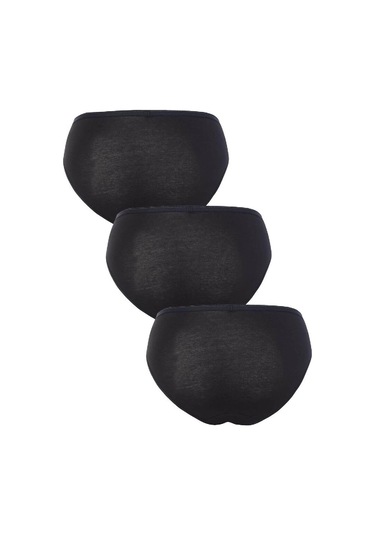 Blackspade Kadın Pamuklu 3'lü Paket Slip - Siyah