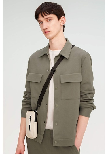 DeFacto Polo Yaka Çıtçıt Kapamalı Cepli Gömlek Ceket Z5178AZ24SPKH398