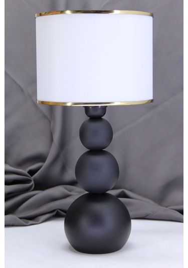Toplu Masa Abajuru Gece Lambası Siyah