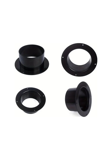 Topshop1 Siyah Duvar Flanş Bağlantısı 75mm Plastik Egzoz Borusu Adaptörü