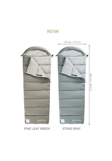 Naturehike M300 -13 Derece Gri Uyku Tulumu Gri