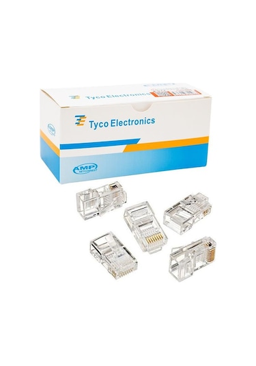 Rj45 Cat5 -cat6 Uç 8p8c Soket 100'lü