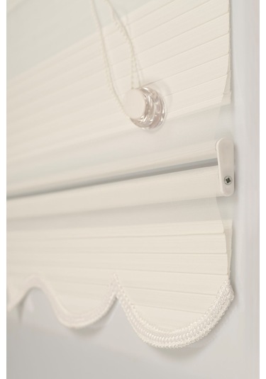 Blind-x Beyaz Geniş Plise Stor Zebra Perde Balkon Perdesi, Oturma Odası Perdesi Alüminyum Dayanıklı Kasa