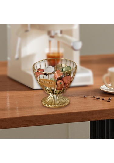 Homyl Kapsül Tutucu Pratik Kahve Pod Düzenleyici Tezgah Ofis Altın