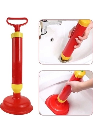 Unblocker Pistonlu Klozet Lavabo Gider Açıcı Pompa Çok Renkli