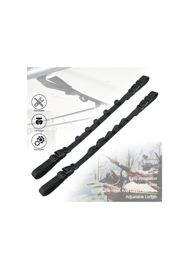 Shineyee Suv/mvp/rv Araç İçi Balıkçılık Kamış Tutucu, 5 Kamışlı Sabitleme Kayışları, Siyah, Zarar Engelleme, Kolay Kurulum