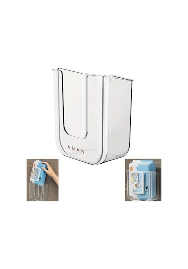 Sunup Sn-26821 Duvar Tipi Banyo Islak Mendil Tutucu Raf Şeffaf