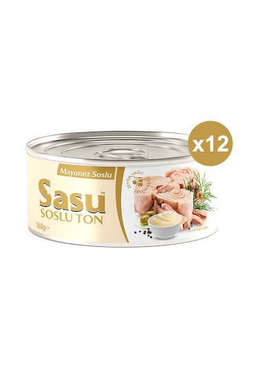 Sasu Mayonez Soslu Ton Balığı İri Parça 12 x 160 G