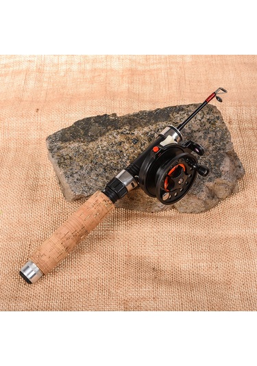 Qingmipy Kısa Kontratılabilir Buz Balıkçılığı Kamışı Seti Model B65t - Eva+frp+metal Malzeme, 65cm Toplam Uzunluk