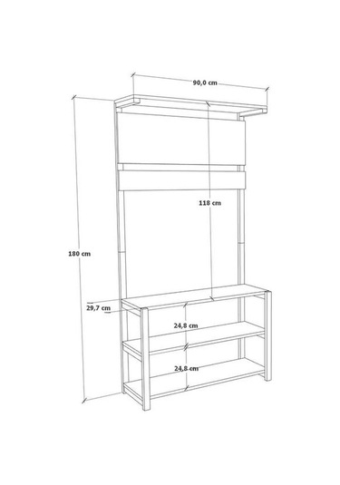 Ceramical Modern Vestiyer - Atlantik Çam Atlantik Çam