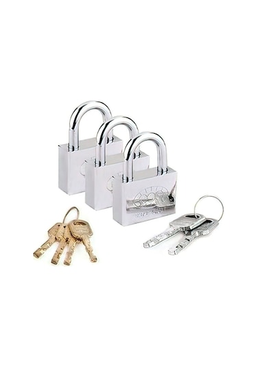 Tek Anahtarla Açılan Paslanmaz Çelik Asma Kilit 6 Adet