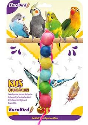 Eurobird Kuş Oyuncağı Renkli Dizili Boncuk Standart