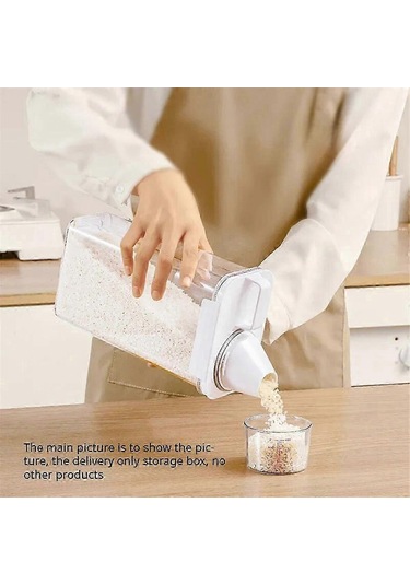 Ev İçin Mühürlü Tahıl Saklama Kutusu, Mutfak Saklama İçin Şeffaf Pirinç Kabı, Makarna Kabı, 18 -