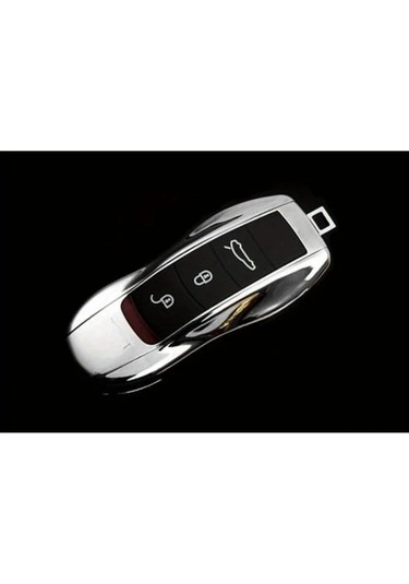 Userfriendly11 Porsche Cayenne Panamera Macan 911 Premium Gümüş Krom 2 Adet Anahtarlık Kılıfı Abs Reçine