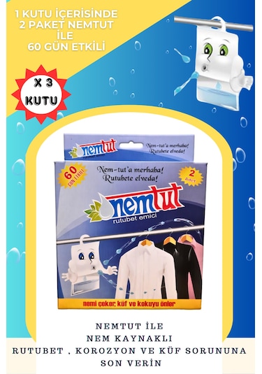 Rutubet Giderici Nem Emici Koku Küf Ve Korozyon Önleyici 3 Kutu 6