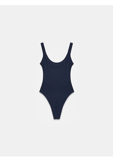Dilvin 21053 Askılı Bodysuit-k.lacivert