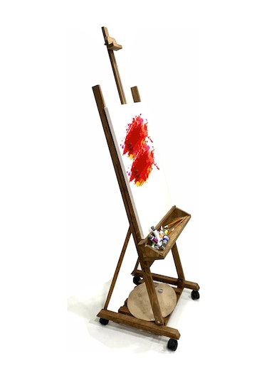 Ahşap Şovale Tekerlekli Kare Ayaklı H Tipi Boyalı Decolfin