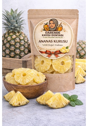 Fırında Kurutulmuş Ananas Kurusu 1 Kg Katkısız & Doğal