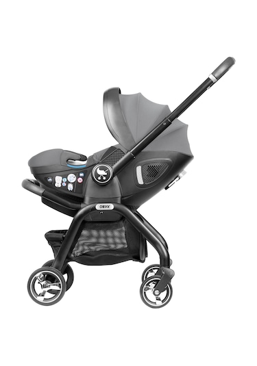 Merkür Bebe Onyx 2'si 1 Arada Oto Koltuğu Bebek Arabası Gri