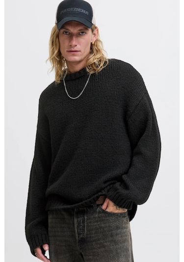 Jack & Jones Jcokidd Erkek Kazak Siyah