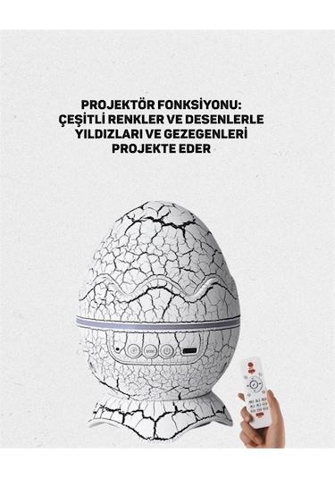 Dinazor Yumurta Gece Lambası Çok Renkli