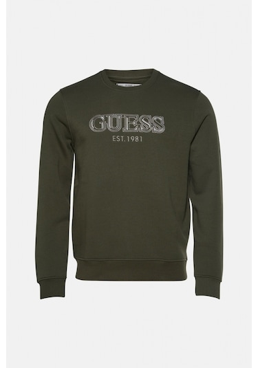 Guess Fleece Erkek Yeşil Sweatshirt M5bq08k9z21-a81u Yeşil