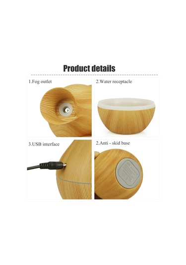 Ambiyans Aydınlatmalı Şık Hava Nemlendirici Buhar Makinası Ultrasonik Bebek Çocuk Odaları İçin Humidifer 7 Renk Rgb