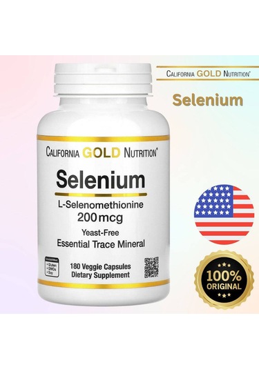 California Gold Nutrition Selenium 180 Kapsül