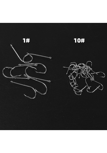 Mufunye 100 Adet İki Telli Yaban Balığı İğnesi Uzun Saplı Tuzlu/sulak Su Uygun Dayanıklı Yüksek Karbon Çelikten Yapılmış Saçma Uçlu İğne Seti