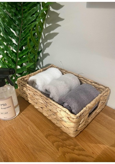 The Mia Hasır Dikdörtgen Sepet 30x20x9 Cm Spt0067