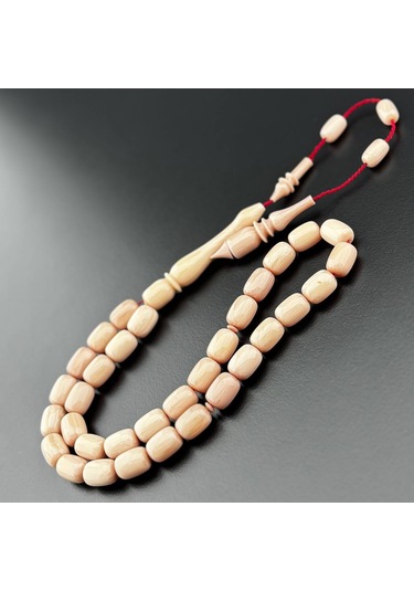 Beyaz Hamur Sıkma Kehribar Tesbih Hcz-model Htrfw Beyaz