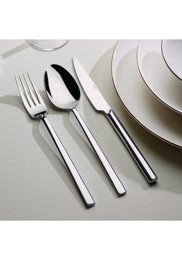 Nehir 12 Adet Dalyan Model Tatlı Çatal 304 Kalite 3 mm Gümüş