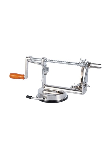 Geeroyoo El Elektrikli Olmayan Elma Soyucu, Çekirdek Kaldırıcı Ve Dilimleyici 3'ü Bir Arada, Paslanmaz Çelik, Vakum Emici Tabanlı Ev Ve Ticari Kullanım Gümüş