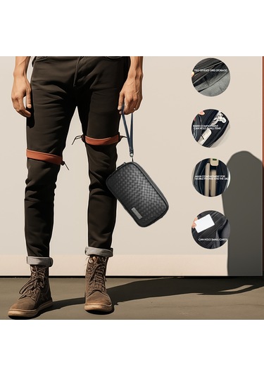 Lenyes Lb528 Mark Serisi Su Geçirmez Aşınmaya Ve Çizilmeye Dayanıklı Aksesuar Çantası Siyah