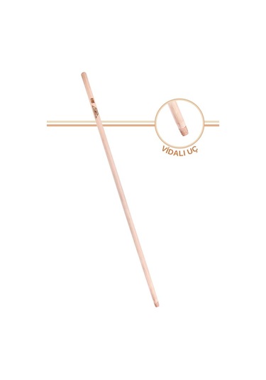 Vidalı Ağaç Sap 120 Cm Ft730, Çekpas Sopası Paspas Fırça Faraş Süpürge Mop Sapı Standart Vidalı Uç