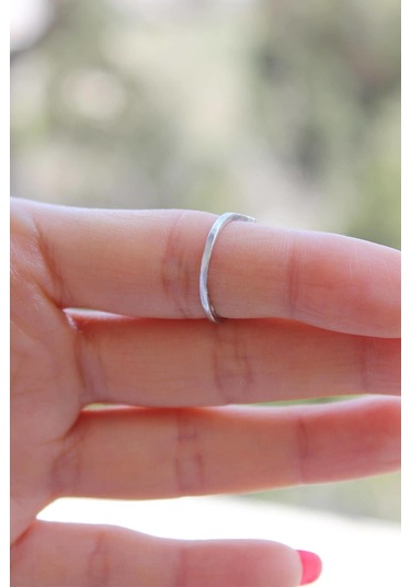 Ses Dalgası Eklem Yüzük - Gümüş Renk Gümüş