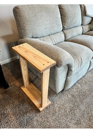 Masif Ahşap Yan Sehpa Naturel