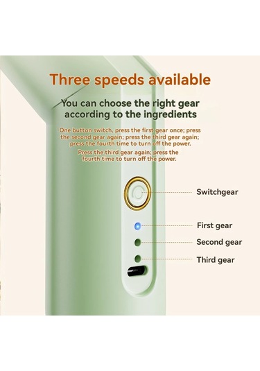 Katlanır Taşınabilir Elektrikli Yiyecek Mikseri Usb Şarj Elektrikli El Mikseri Yumurta Çırpıcı Ev Mutfak Aletleri Açık Yeşil Açık Yeşil